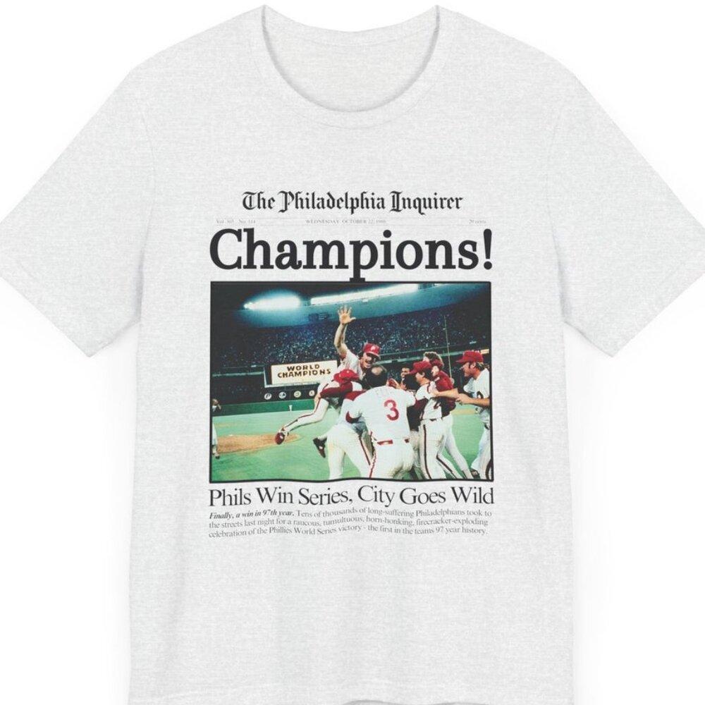 Philadelphia Phillies Champions 1980 World Series Shirt Retro Tee
